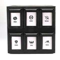BCW Card Box Bin 6 Drawers Hold 1000+ Gaming / 700 Sports Cards Plastic Catalog