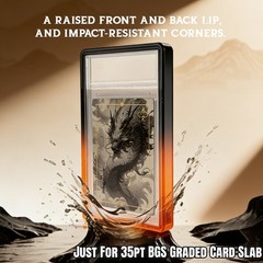 For BGS Slab 35pt Bumper Guard Gradient TPU Bumper PC Protector Graded Card Case