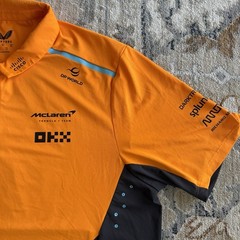 McLaren Formula 1 Team Shirt Mens 3XL Orange Castore Racing Polo F1 Uniform Top