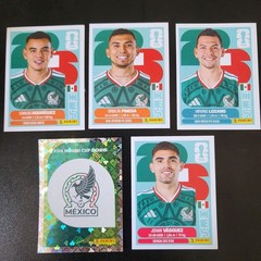 Panini FIFA World Cup 2026 Mexico Card Lot of 5 MEX 1/3/9/11/15 Lozano