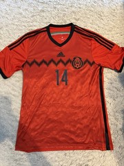 Adidas Authentic Mexico Chicharito #14 Climacool Soccer Jersey Size L Red/Black