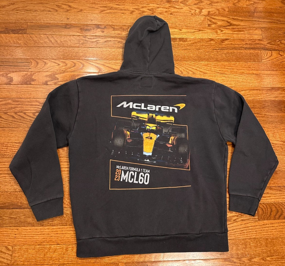 McLaren Formula 1 Team 2023 MCL60 Hoodie Sweatshirt Fits Mens Large Graphic Race