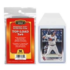 Perfect Fit Cover Sleeves for Toploaders 20pt-60pt Size — 50ct Pack