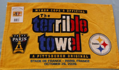 PITTSBURGH STEELERS 2026 PARIS FRANCE GAME TERRIBLE TOWEL EIFFEL TOWER VERSION