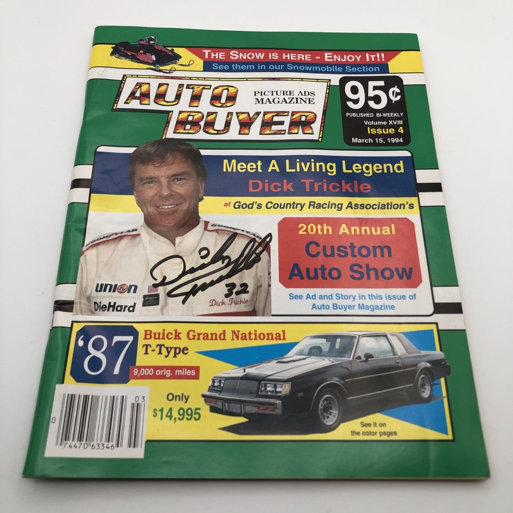 Dick Trickle #32 Autograph Signed Auto Buyer Magazine Nascar Artgo