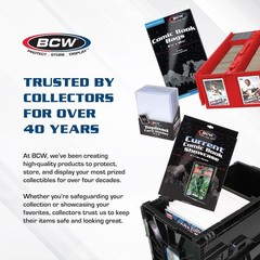 BCW Plastic Cards Box Bin For Trading Gaming Sport Toploader Magnet Safe Storage