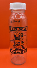 Evenflo 8 oz. College Nurser Iowa Hawkeyes Glass Baby Bottle w/ Retro Herky Logo