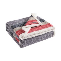 Eddie Bauer — Throw Blanket, Brushed Fleece & 50″ x 70″, Fair Isle Dark Steel
