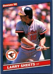 Larry Sheets 1986 Donruss #350 Baltimore Orioles