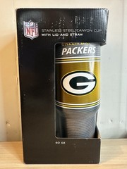 NFL Green Bay Packers Stainless Steel Canyon Cup with Lid and Straw 40oz