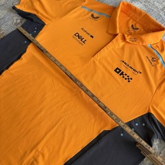 McLaren Formula 1 Team Shirt Mens 3XL Orange Castore Racing Polo F1 Uniform Top