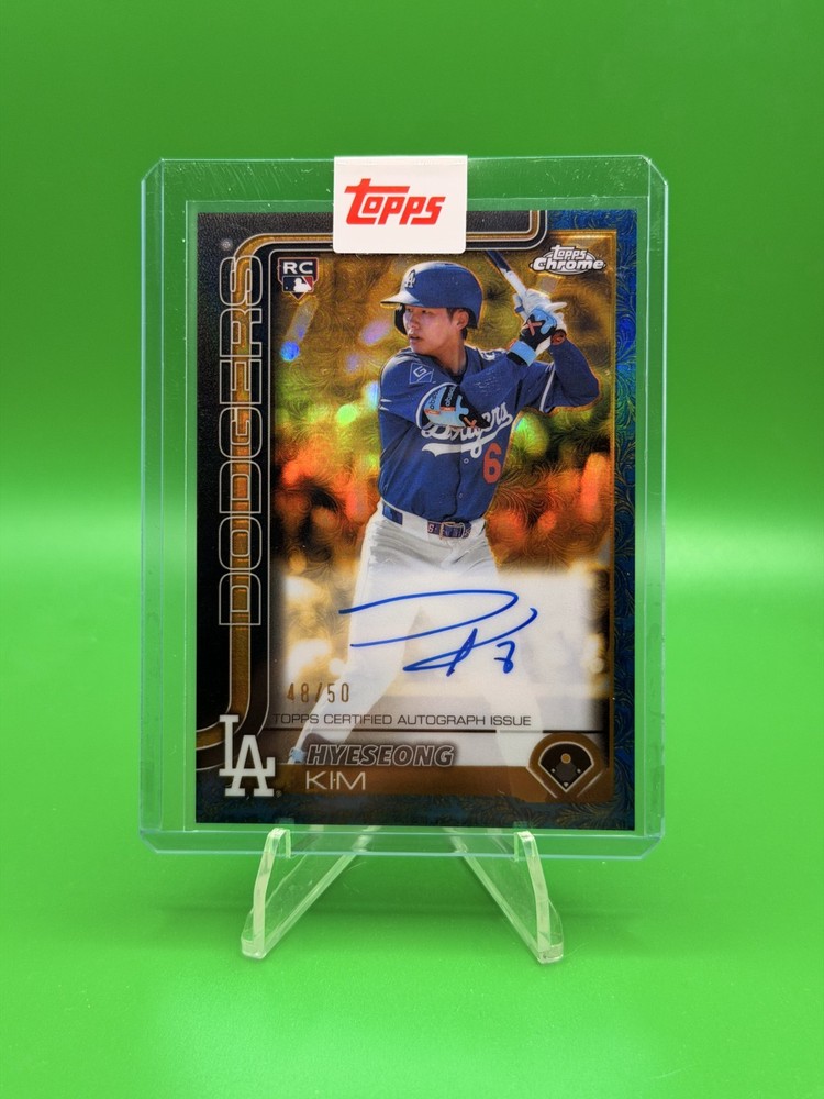2025 Topps Gilded Collection Blue Gold Hyeseong Kim RC Auto /50 Dodgers Rookie