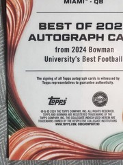 2024 Bowman’s Best U — Cameron Ward — /25 Autograph Orange #BOA-CWA Miami