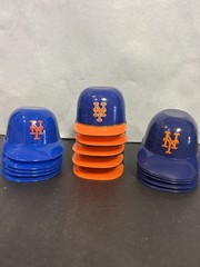 (15) New York Mets ICE CREAM SUNDAE HELMET Baseball Mini Snack Party Bowl 8 oz