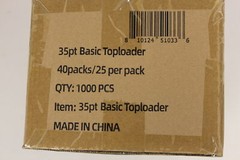 (1000) Humongous Hoard 3″ x 4″ Basic 35Pt Top Loaders Case