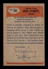 1955 Bowman #36 Dick Stanfel RC VGEX X2892644