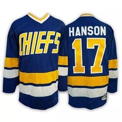 Reggie Hanson Brothers #16 #17 #18 Charlestown Chiefs Hockey Jersey Youth/Men