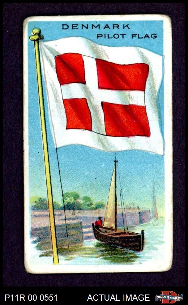1911 Flags of All Nations T59 Denmark Pilot Flag 1.5 — FAIR