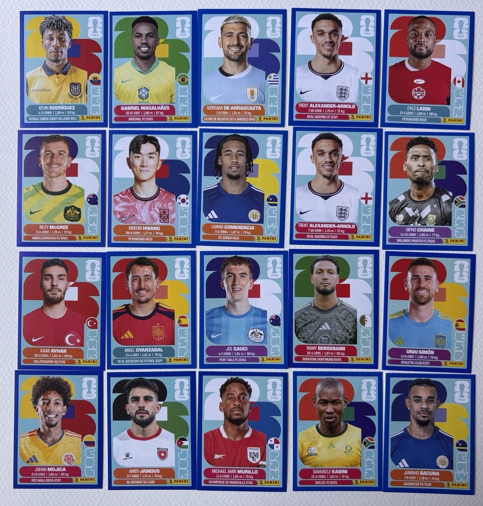Panini FIFA World Cup 2026 BLUE Stickers Complete Your Set — Pick From List